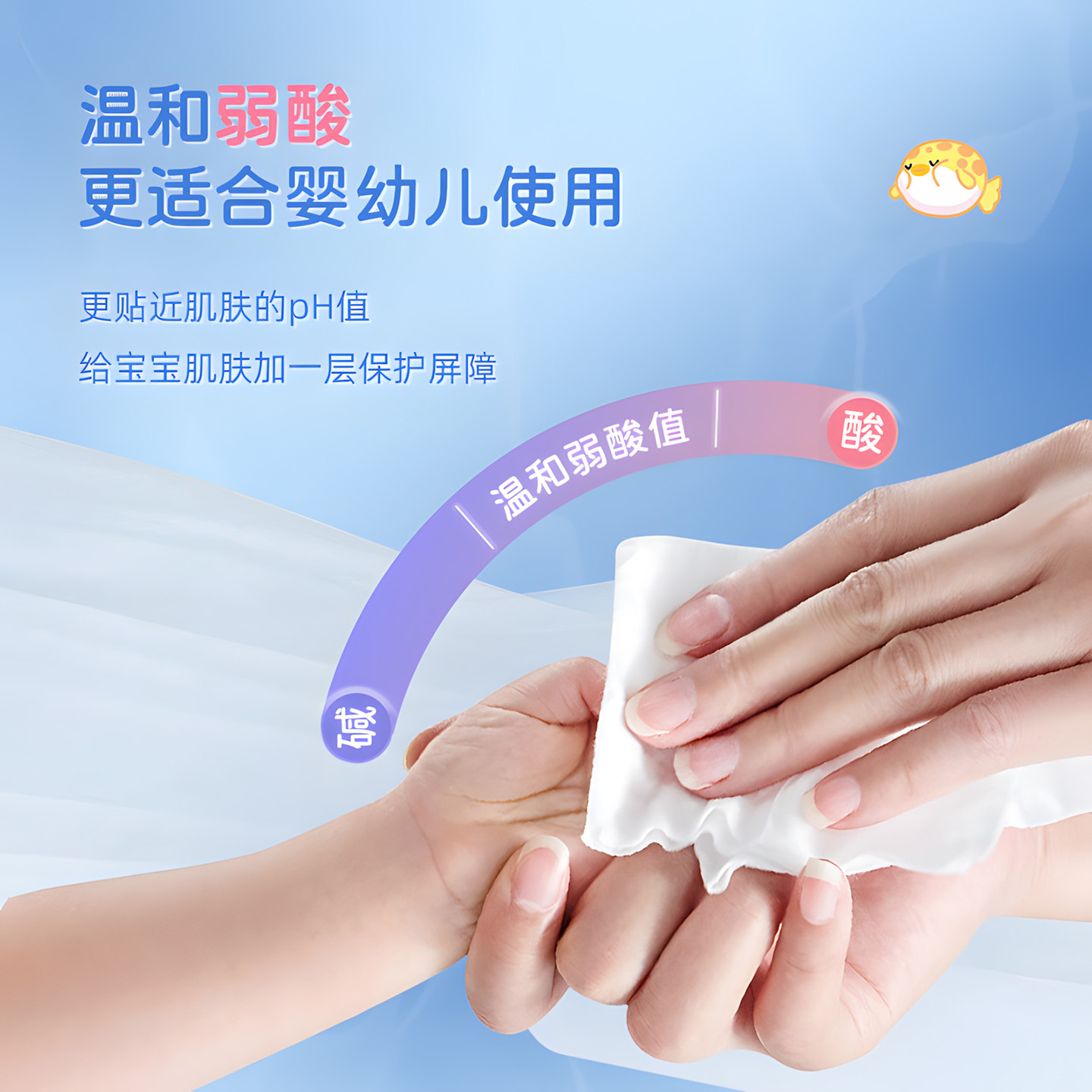 婴舒宝阿狸婴儿湿巾新生手口屁专用儿童80抽5包成人可用柔软 绵柔