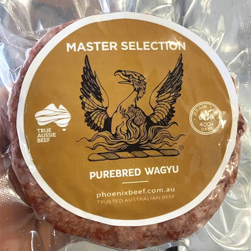 120g*2块 北京闪送 金凤凰m9+ 纯血和牛肉饼 澳洲 高端单品 清真 - 图1