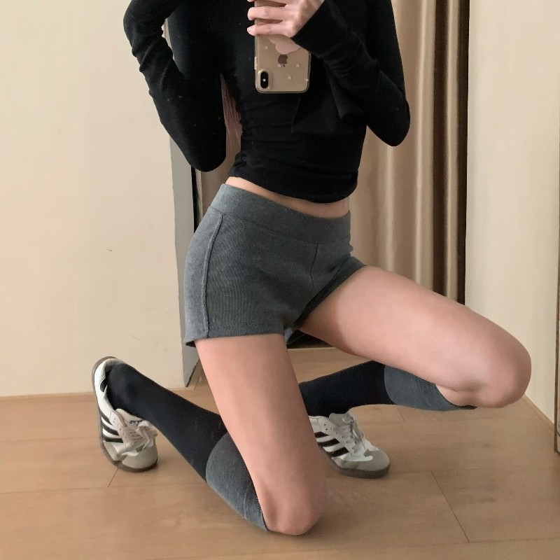 辣妹风显腿长针织短裤女春秋冬新款设计感显瘦包臀外穿热裤休闲裤,淘宝优惠券,粉丝福利购,淘宝优惠卷