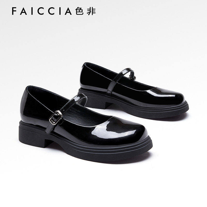 [一字扣]色非玛丽珍鞋女春夏复古法式学院风圆头厚底平底jk鞋A582,淘宝优惠券,粉丝福利购,淘宝优惠卷