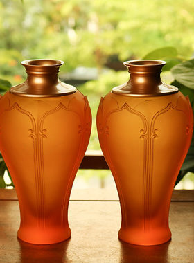 古法琉璃手工新中式大中小号果盘