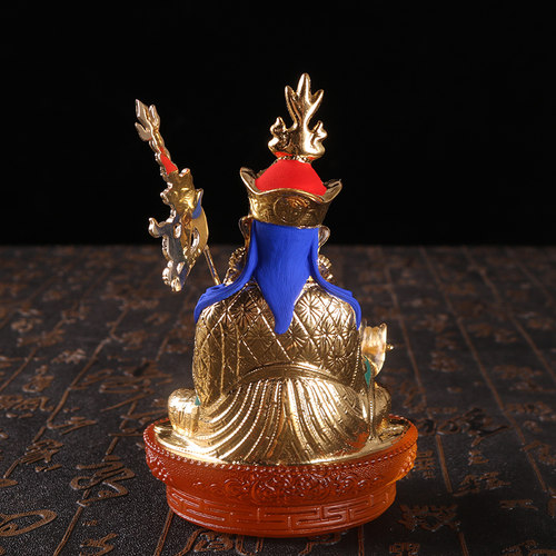 古法琉璃莲花生大士师佛像莲师贴真金身像礼佛家供奉工艺用品摆件 - 图1
