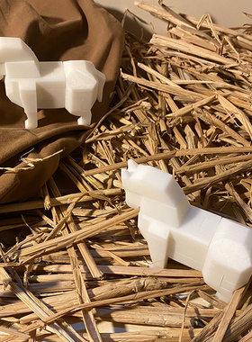 班门乐府十二生肖鲁班锁 3D打印树脂生肖马 家居摆件 马年大吉