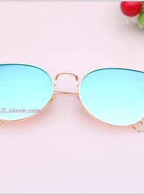 圆脸韩版个性风明星款复古太阳镜