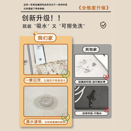 星星人门槛地垫窄版长条浴室进门防滑地毯卫生间厕所门口吸水脚垫 - 图2