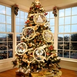 Новогодние украшения магазин торговый центр тема макет сцены прозрачная присоска лампа стеклянное окно новогоднее украшение кулон