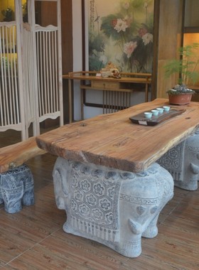 中式老板桌腿办公桌墩子中国风