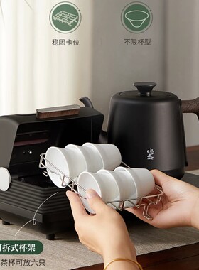 鸣盏带消毒柜电热烧水茶壶