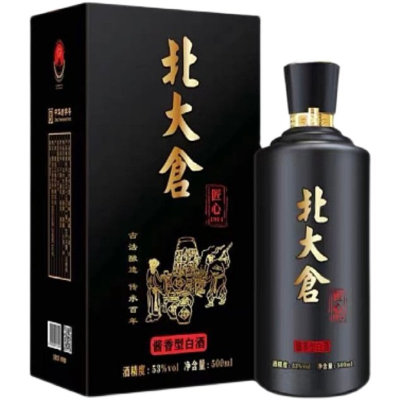 新品北大仓白酒53度酱香型500ml/瓶国标匠心1914粮食酒国产酒礼盒_虎窝淘