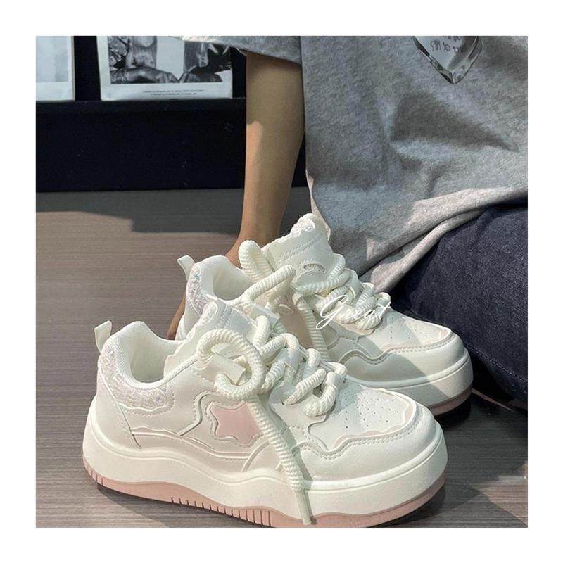 女鞋厚底小白鞋2025年新款百搭小香风休闲板鞋星星鞋子港风运动鞋,淘宝优惠券,粉丝福利购,淘宝优惠卷