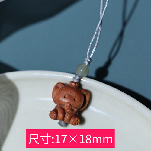 老山檀香挂件印度手机挂件象神象宝大象吊坠檀木手把件木雕送礼品 - 图0