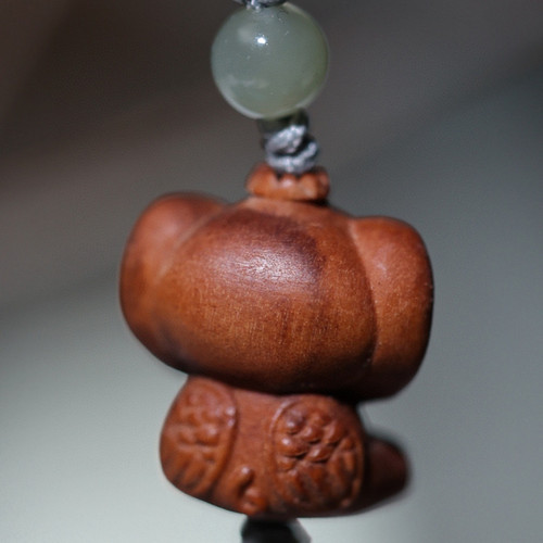 老山檀香挂件印度手机挂件象神象宝大象吊坠檀木手把件木雕送礼品 - 图1