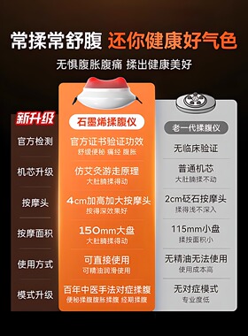 揉捏热敷石墨烯腹部按摩仪｜振动