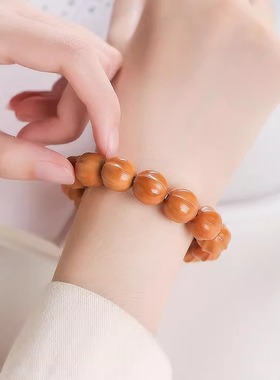 野生雕刻猴头手串蛤蟆背鲨鱼背京八棱男士文玩盘玩佛珠串珠手链