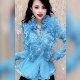 ເສື້ອ lace lace ຄົນອັບເດດ: ຄື້ນຂະຫນາດໃຫຍ່ beaded sequin ສໍາລັບແມ່ຍິງ