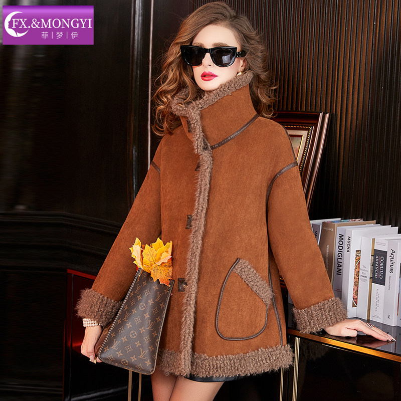菲梦伊两面穿加厚毛茸茸外套女冬季复古洋气时髦设计感小个子大衣,淘宝优惠券,粉丝福利购,淘宝优惠卷