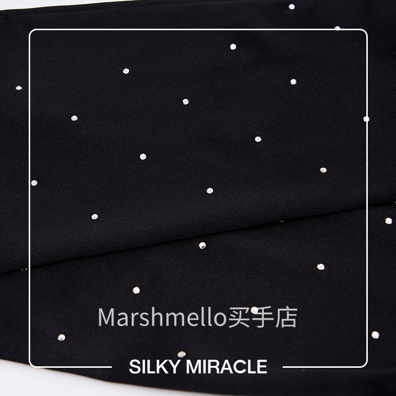 SILKYMIRACLE  Miracle Suite系列真丝镶钻长款手套女士高端分指 - 图1