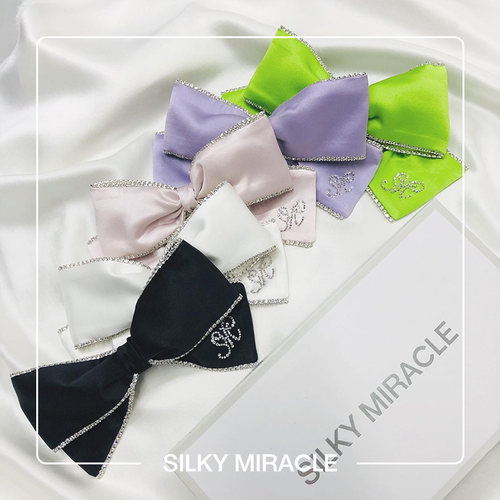 [6折]SILKY MIRACLE真丝蝴蝶结发夹头花奢侈品女孩新年礼品网 - 图2