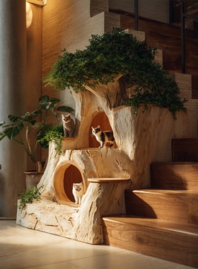 海虹景观大型猫爬架树屋景观造景