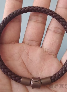 5mm皮绳手链替换防水钢丝绳