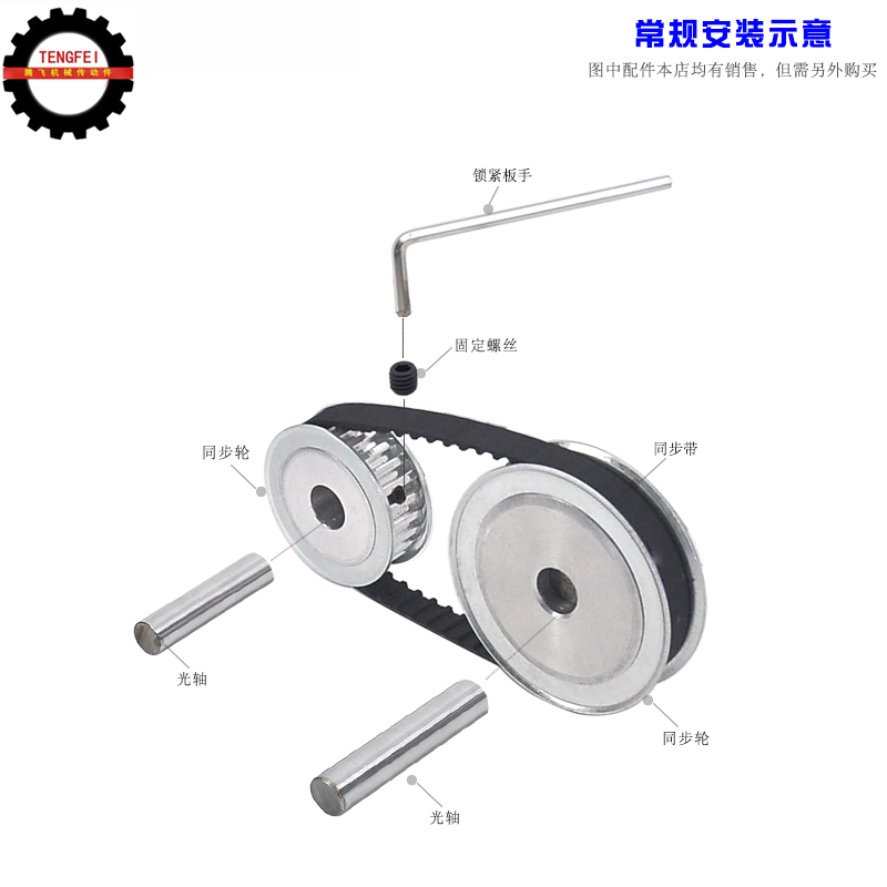 XL24齿 齿宽11/14/16/21 AF两面平 精加工内孔带键槽同步皮带轮 - 图2