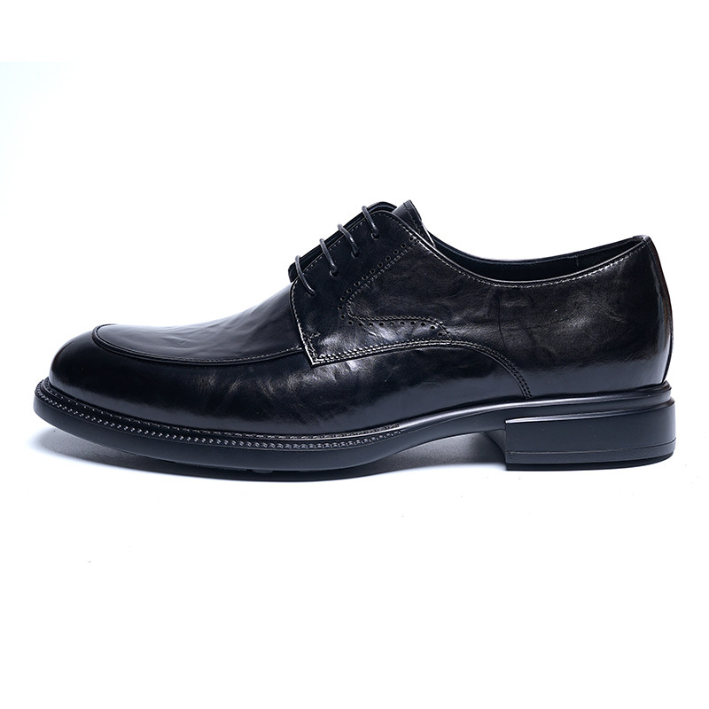 Goldlion hand-grabbed lace-up business formal leather shoes for men