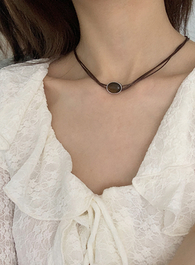 复古美拉德多层轻奢项链时尚百搭