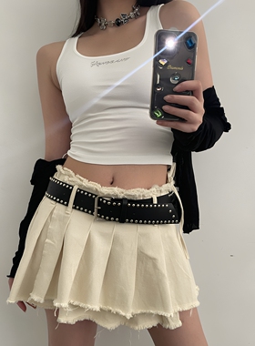 美式复古腰带女士配牛仔裤
