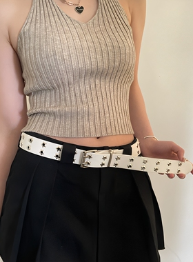 女美式双扣腰带百搭收腰
