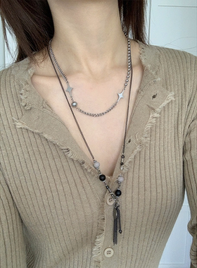 复古民族风流苏串珠项链时尚百搭