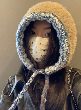毛绒大头围女秋冬帽子保暖