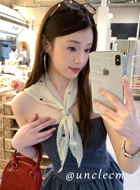 春夏氛围感薄款长条丝巾女韩系