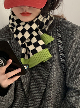 毛线围巾小众女秋冬季