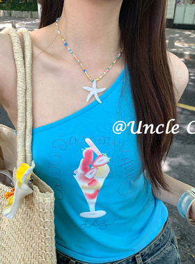 航海系多巴胺串珠海星项链女