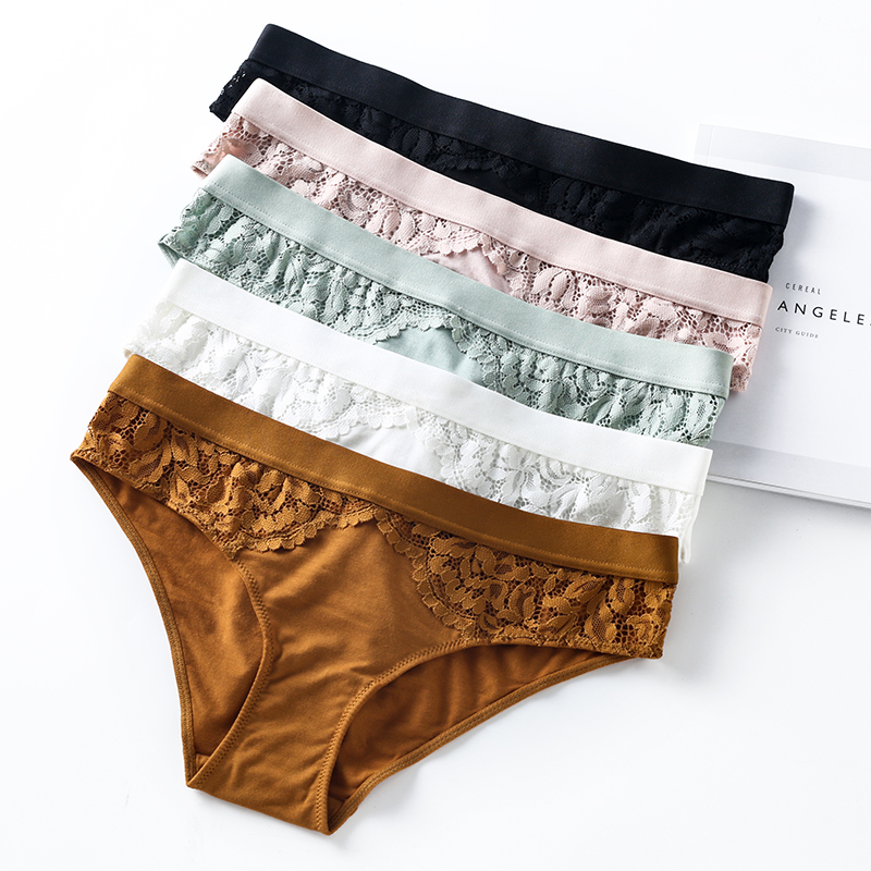 摇梦阁 法式复古蕾丝边中腰三角短裤性感舒适女士内裤,淘宝优惠券,粉丝福利购,淘宝优惠卷