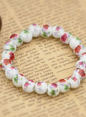 陶瓷红色珠子手链