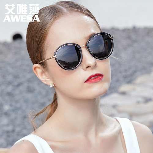 艾唯莎时尚太阳镜女轻盈复古炫彩膜潮墨镜驾驶镜偏光眼镜防紫外线 - 图3