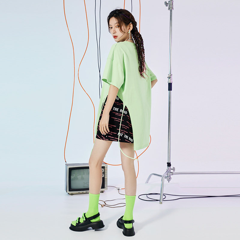 金苑套装连衣裙女夏季新款潮流个性T恤字母印花吊带裙G222130,淘宝优惠券,粉丝福利购,淘宝优惠卷