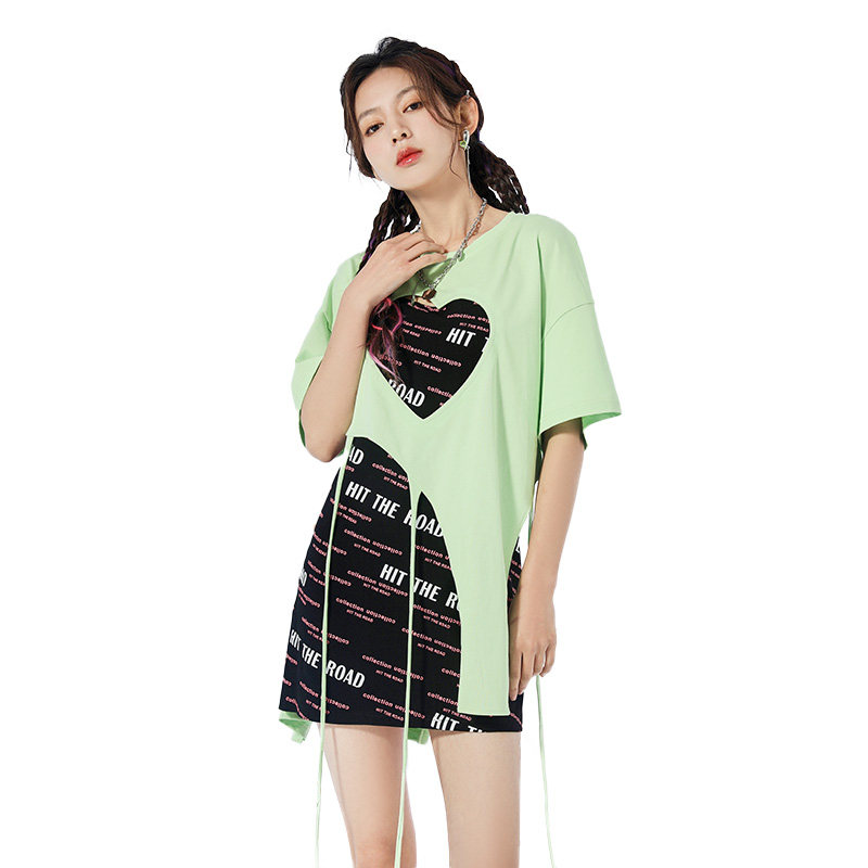 金苑套装连衣裙女夏季新款潮流个性T恤字母印花吊带裙G222130,淘宝优惠券,粉丝福利购,淘宝优惠卷