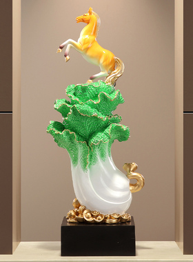 步步高升招财鹿入户玄关屏风细长竖高摆件办公室装饰乔迁开业礼品