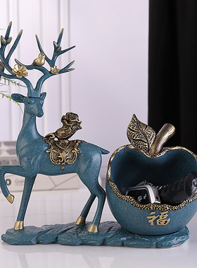 入户门口钥匙收纳家居饰品招财鹿