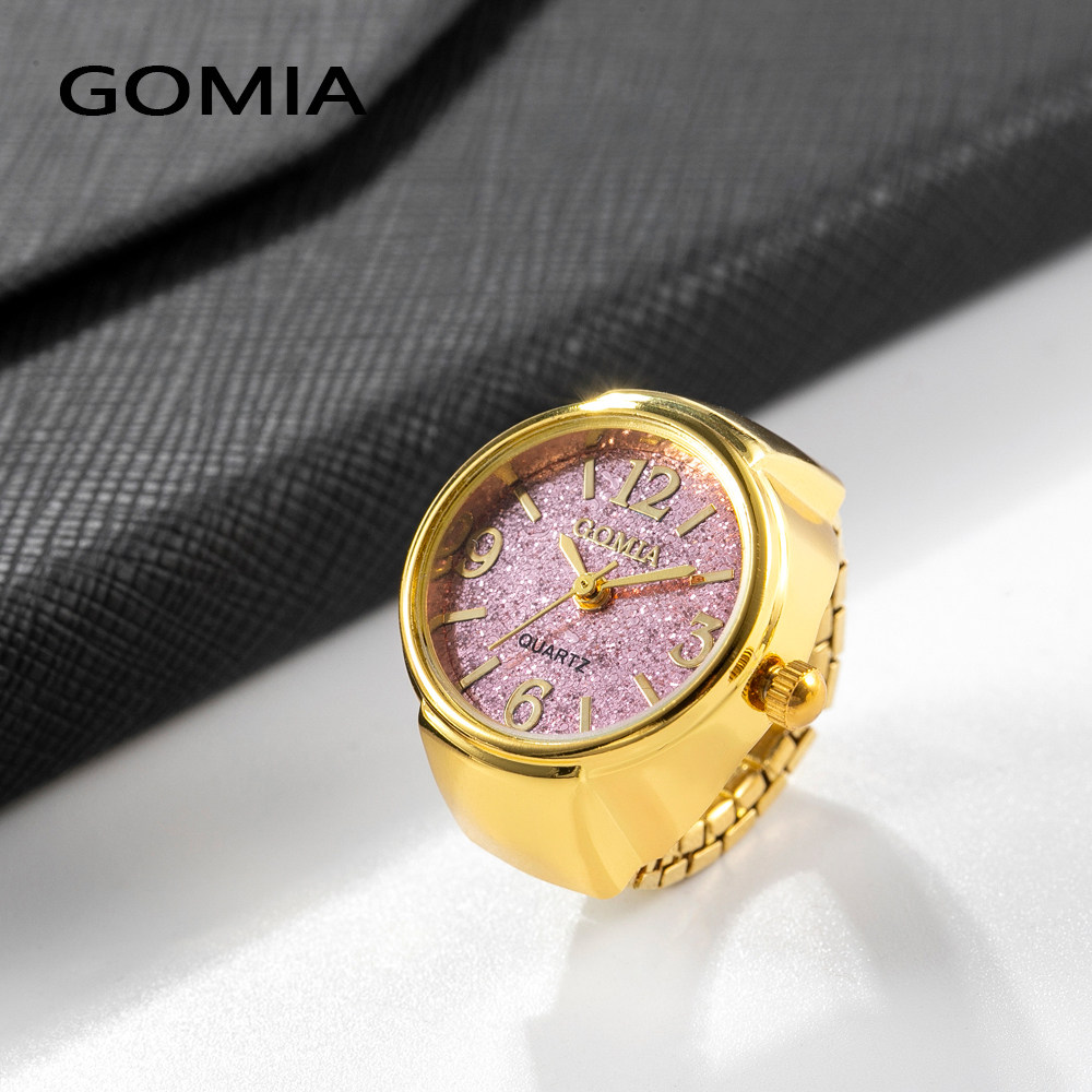 GOMIA品牌戒指表女新款平板指环表男学生手表真表可看时间包邮