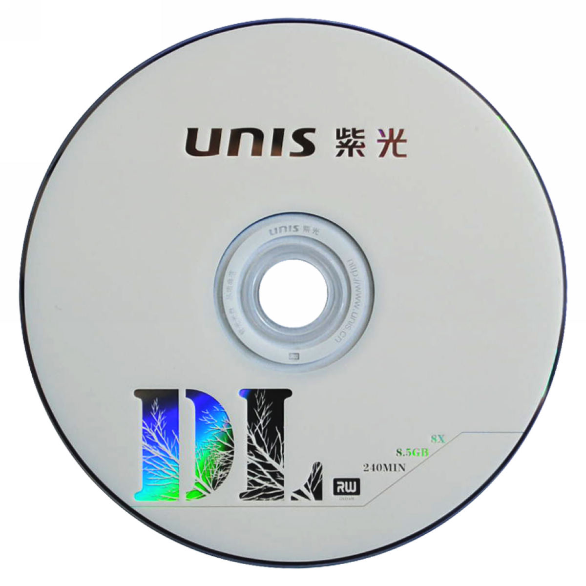 UNIS紫光DL双层DVD刻录盘DVD+R 8.5G 8X大容量D9空白光盘光碟10片-图1