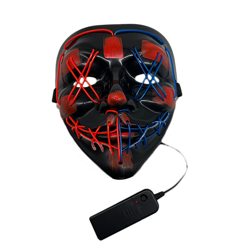 万圣节恐怖发光面具双色面罩网红派对舞会蹦迪V字狼人杀恐怖道具,淘宝优惠券,粉丝福利购,淘宝优惠卷