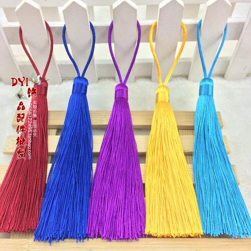 手工定做流苏17CM穗子车挂吊穗香包挂饰材料DIY手工红色灯笼吊穗 - 图2