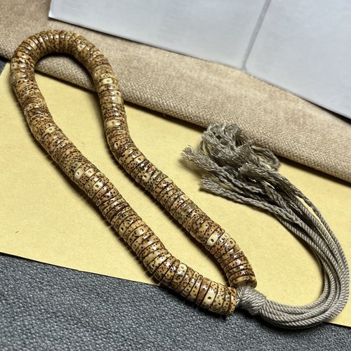 十年陈籽老料原生态星月菩提108颗手持念珠手工打磨薄片正月佛珠 - 图1