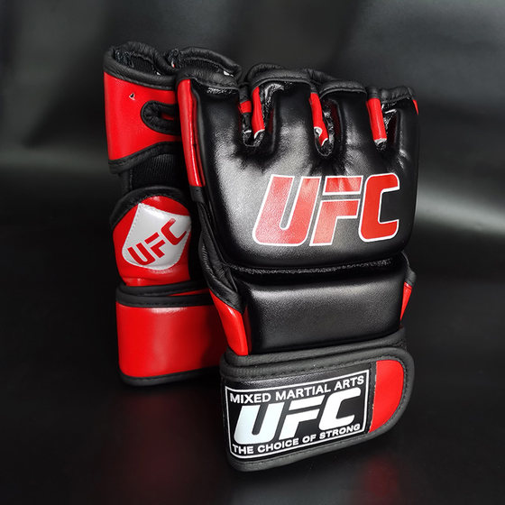 Half-finger UFC boxing gloves Sanda fighting gloves adult combat training MMA boxing gloves sandbag Muay Thai gloves