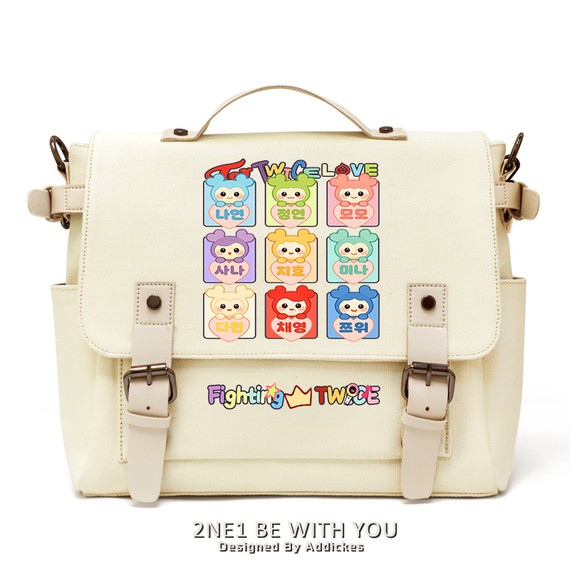 TWICE演唱会小卡同款林娜琏女团周边女生帆布手提包单肩包斜挎包 - 图0