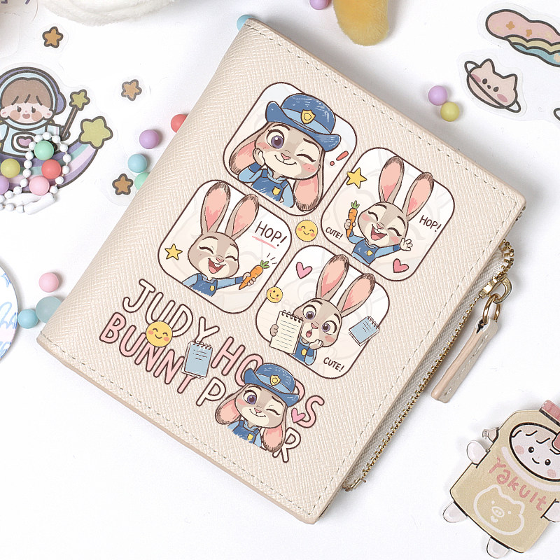 疯狂动物城朱迪周边钱包卡包一体包短款可爱高颜值ins风零钱包女,淘宝优惠券,粉丝福利购,淘宝优惠卷