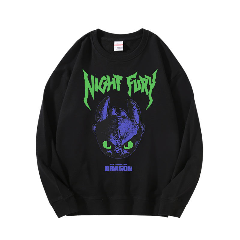 驯龙高手长袖动画周边儿童成人夜煞无牙仔toothless百搭卫衣棉 - 图3